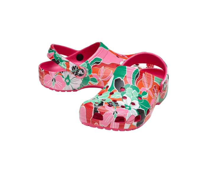 Classic Woodcut Floral Clog
