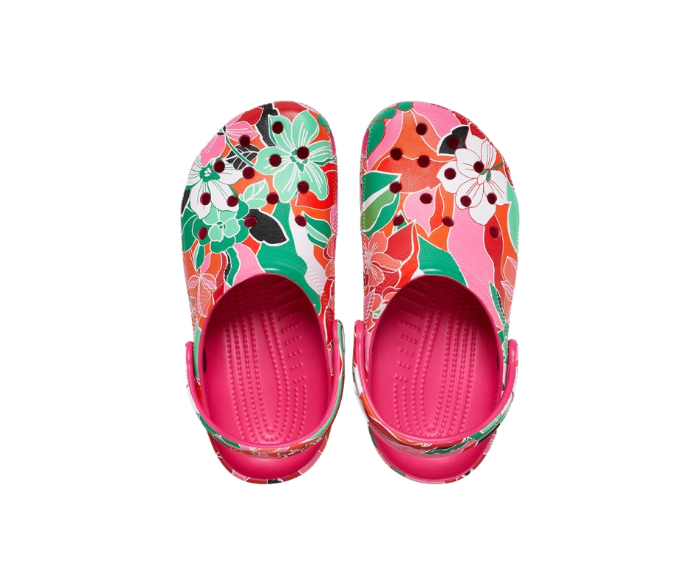 Classic Woodcut Floral Clog