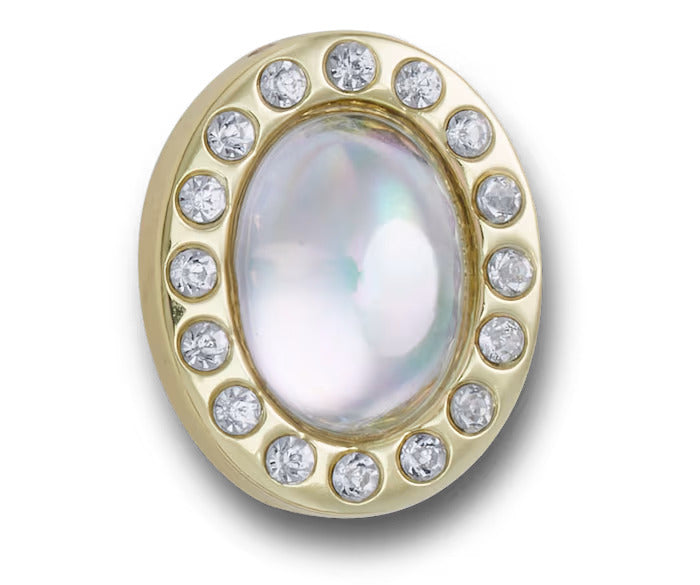 Tiny White Circle Gem