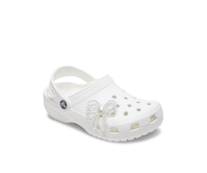 White Pearl Beaded Bow