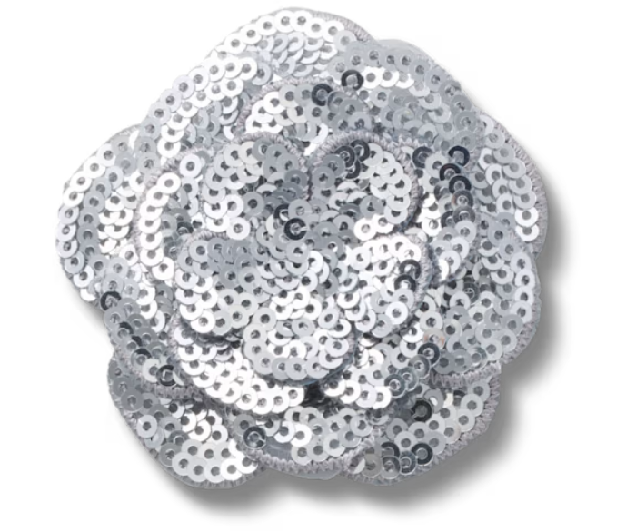 Silver Sequin Flower