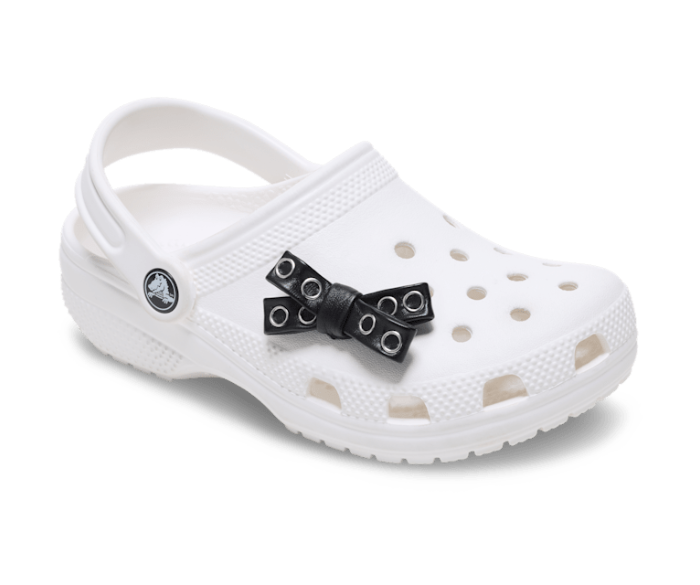 Black Grommet Studded Bow