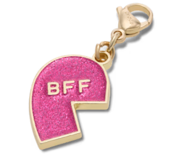 Pink Glitter Bff Charm Left