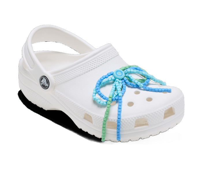 Blue and Green Beaded Bow