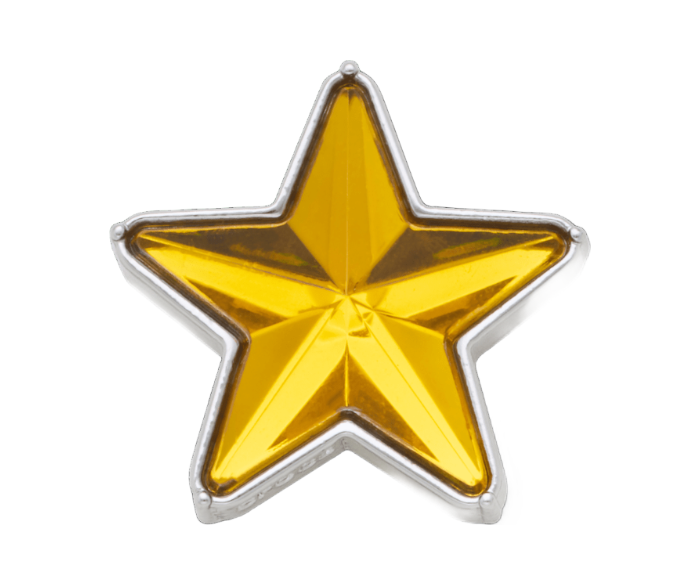 Orange and Silver SMT Gem Star