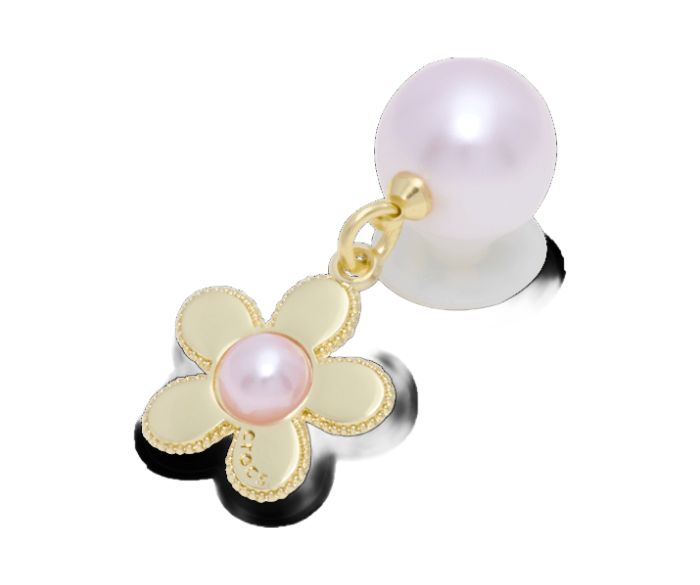 Pink Pearl and Gold Flower