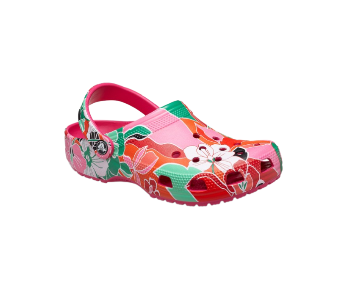 Classic Woodcut Floral Clog