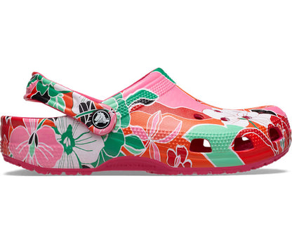 Classic Woodcut Floral Clog