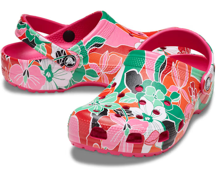Classic Woodcut Floral Clog