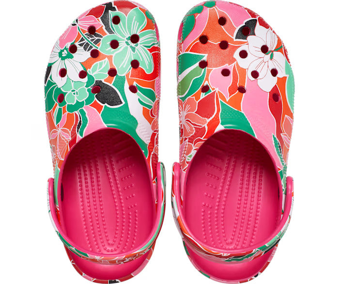 Classic Woodcut Floral Clog