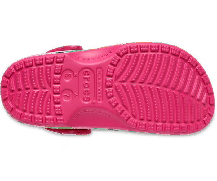 Classic Woodcut Floral Clog