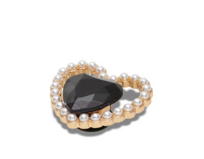 Black Gem Pearl Heart