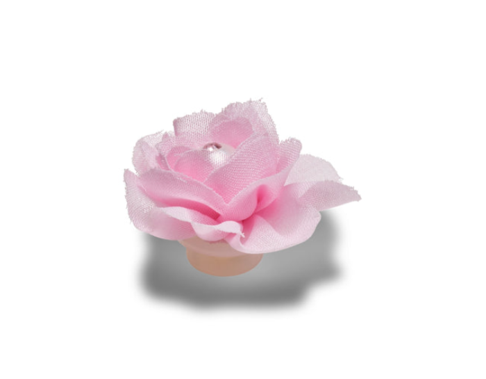 Pink Fabric Flower With Pearl