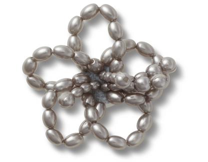 Black Pearl Beaded Floral
