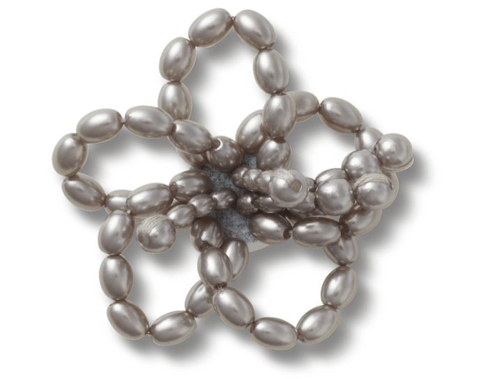 Black Pearl Beaded Floral