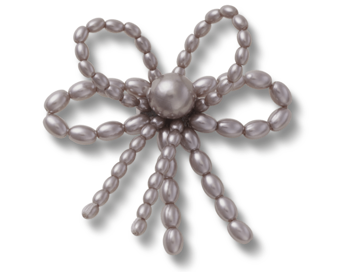 Black Pearl Beaded Bow