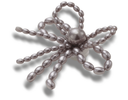 Black Pearl Beaded Bow