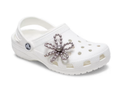 Grey Pearl Beaded Daisy