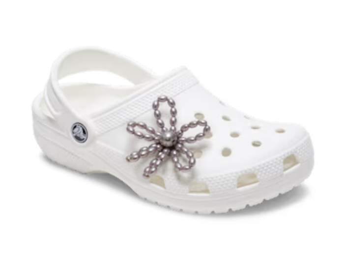 Grey Pearl Beaded Daisy