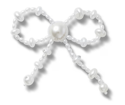 White Large Pearl Beaded Bow