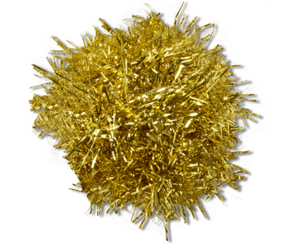 Gold Tinsel Pom