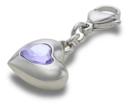 Silver Heart Sim Gem Charm