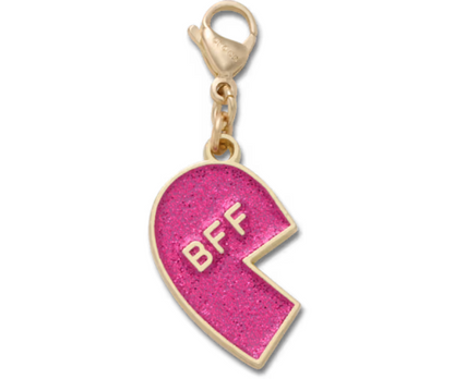 Pink Glitter Bff Charm Left