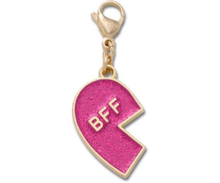 Pink Glitter Bff Charm Left