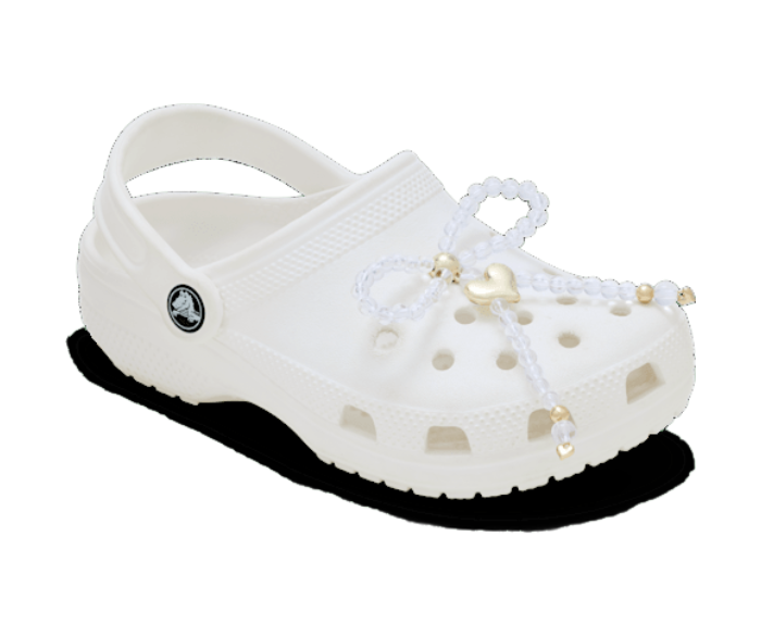 Beaded Bow with Gold Heart