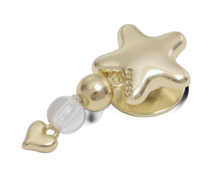 Gold Star with Heart Dangle