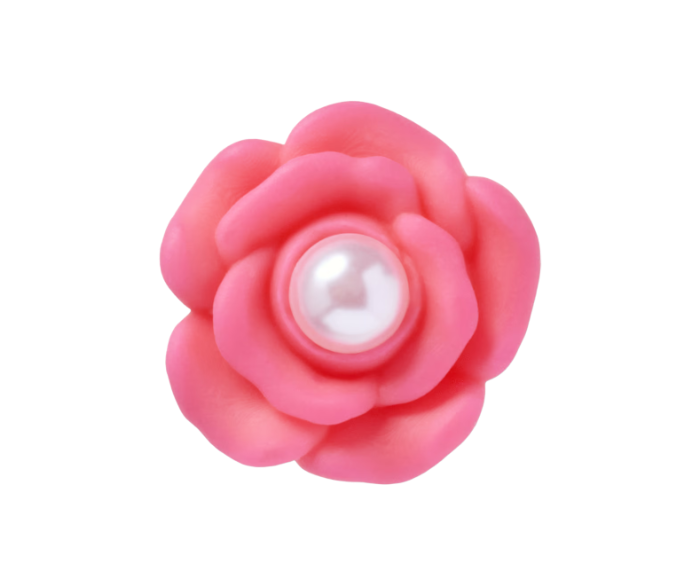 Pink Flower With Pearl Center