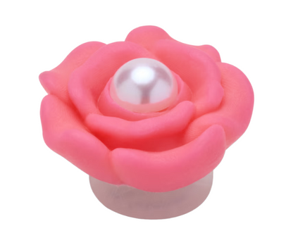 Pink Flower With Pearl Center