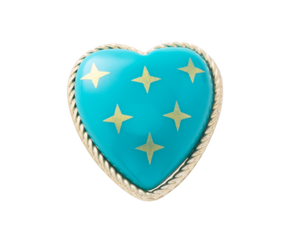 Turquoise and Gold Heart