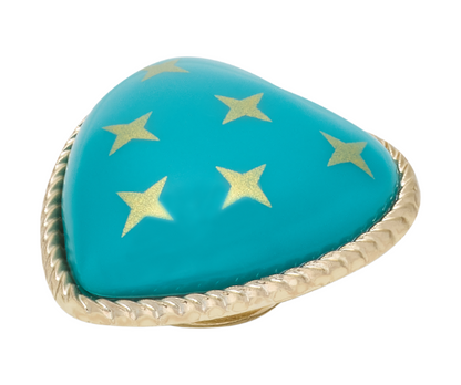 Turquoise and Gold Heart