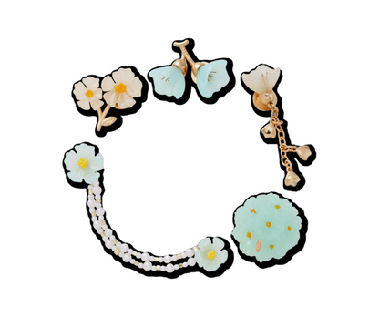 Blue Dainty Floral 5 Pack